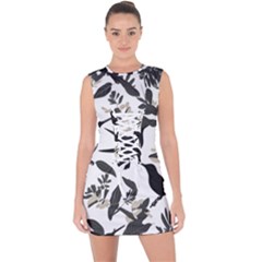 Lace Up Front Bodycon Dress 