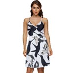 Blackbirds V-Neck Pocket Summer Dress 
