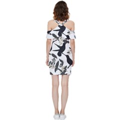 Shoulder Frill Bodycon Summer Dress 