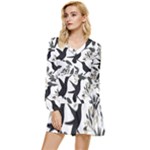 Blackbirds Tiered Long Sleeve Mini Dress