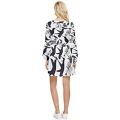 Tiered Long Sleeve Mini Dress 