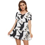 Blackbirds Tiered Short Sleeve Babydoll Dress