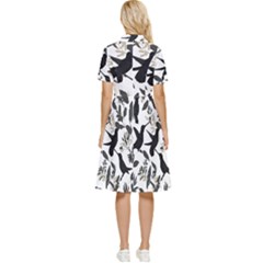 Button Top Knee Length Dress 