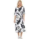 Blackbirds Double Cuff Midi Dress
