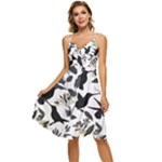 Blackbirds Sleeveless Tie Front Chiffon Dress