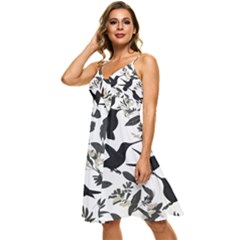 Sleeveless Tie Front Chiffon Dress 
