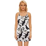 Blackbirds Satin Pajama Short Set