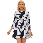 Blackbirds Long Sleeve Babydoll Dress