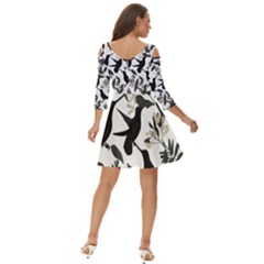 Shoulder Cut Out Zip Up Dress 