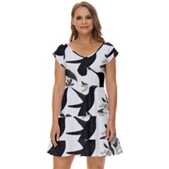 Short Sleeve Tiered Mini Dress 