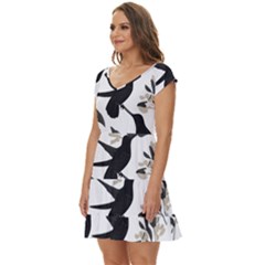 Short Sleeve Tiered Mini Dress 