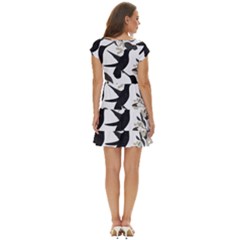 Short Sleeve Tiered Mini Dress 