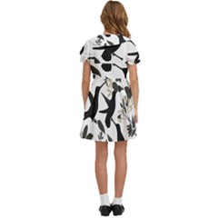 Kids  Bow Tie Puff Sleeve Dress 