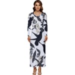 Blackbirds Long Sleeve Longline Maxi Dress