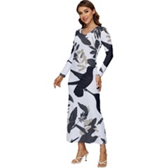 Long Sleeve Longline Maxi Dress 