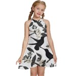 Blackbirds Kids  Halter Collar Waist Tie Chiffon Dress