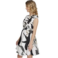 Cap Sleeve High Waist Dress 