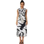 Blackbirds Sleeveless Round Neck Midi Dress