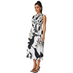 Sleeveless Round Neck Midi Dress 