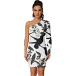 Blackbirds Long Sleeve One Shoulder Mini Dress