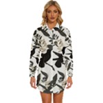 Blackbirds Womens Long Sleeve Shirt Dress