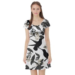 Short Sleeve Skater Dress Front Short Sleeve Skater Dress Front