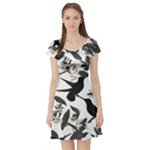 Blackbirds Short Sleeve Skater Dress