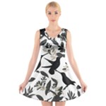 Blackbirds V-Neck Sleeveless Dress