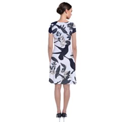 Short Sleeve Front Wrap Dress 