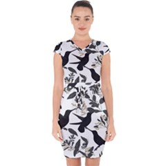 Capsleeve Drawstring Dress  