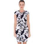 Blackbirds Capsleeve Drawstring Dress 