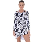 Blackbirds Asymmetric Cut-Out Shift Dress
