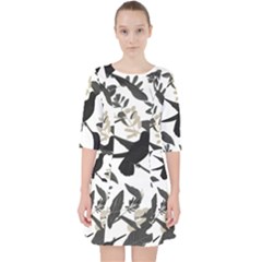 Quarter Sleeve Pocket Dress 