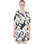 Blackbirds Quarter Sleeve Pocket Dress