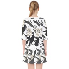 Quarter Sleeve Pocket Dress 