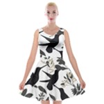Blackbirds Velvet Skater Dress