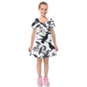 Kids  Short Sleeve Velvet Dress 