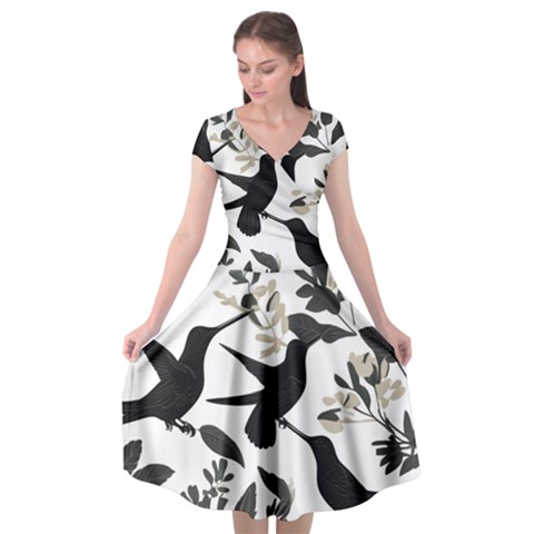 Blackbirds Cap Sleeve Wrap Front Dress from ArtsNow.com