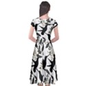 Cap Sleeve Wrap Front Dress 
