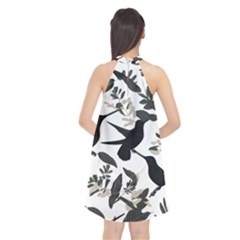 Halter Neckline Chiffon Dress  