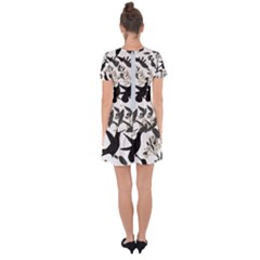 Drop Hem Mini Chiffon Dress 