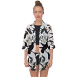 Blackbirds Open Front Chiffon Kimono
