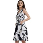 Blackbirds Sleeveless V-Neck Skater Dress with Pockets