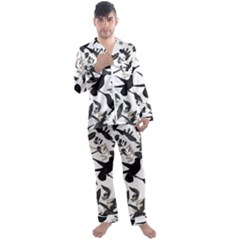 Men s Long Sleeve Satin Pajamas Set 