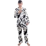 Blackbirds Men s Long Sleeve Satin Pajamas Set