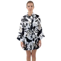 Long Sleeve Satin Kimono 