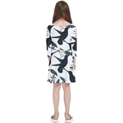 Kids  Quarter Sleeve Skater Dress 
