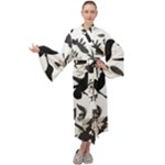 Blackbirds Maxi Velvet Kimono