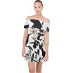 Blackbirds Off Shoulder Chiffon Dress