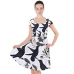 Blackbirds Cap Sleeve Midi Dress